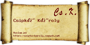 Csipkó Károly névjegykártya