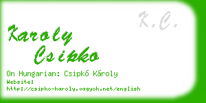 karoly csipko business card